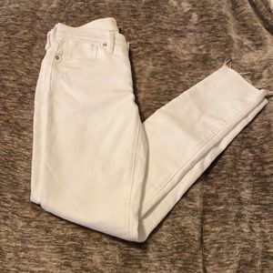 💛Madewell‎ 9” Mid-Rise Skinny White Jeans💛